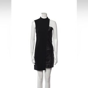 Barbara Bui Black Sleeveless leather detailed Dress, XS